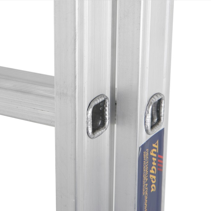 Лестница ТУНДРА, двухсекционная, алюминиевая, 7 ступеней