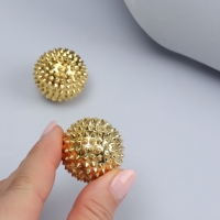 Набор массажёров с магнитом, &laquo;Шары&raquo;, d = 3 см, 2 шт, цвет золотистый