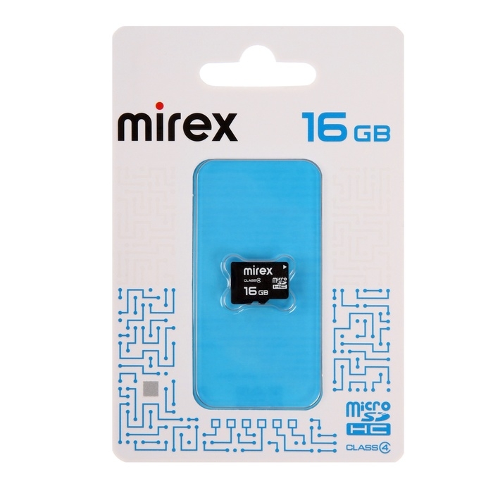 Карта памяти Mirex microSD, 16 Гб, SDHC, класс 4