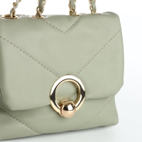 Сумка-мессенджер на клапане, цвет зелёный