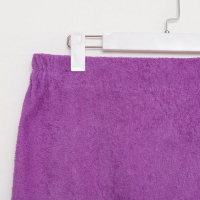 Килт женский для бани и сауны, цвет сиреневый вышивка Снеговик, размер 80х150&plusmn;2 см, махра 300г/м 100% хлопок