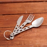 Набор туриста 3в1 рукоять с отверстиями с кольцом 18см Набор туриста 3в1 рукоять с отверстиями с кольцом 18см