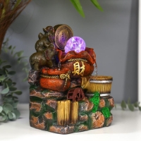 Фонтан настольный от сети, подсветка "Слоны и китайская монета" 20,5х14х11 см Фонтан настольный от сети, подсветка "Слоны и китайская монета" 20,5х14х11 см