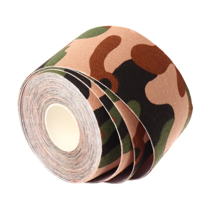 Кинезио - тейп, 5 см &times; 5 м, цвет камуфляж