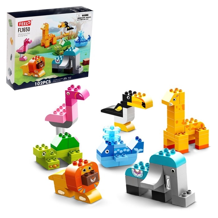 Конструктор Животные &laquo;Африка&raquo;, 102 детали