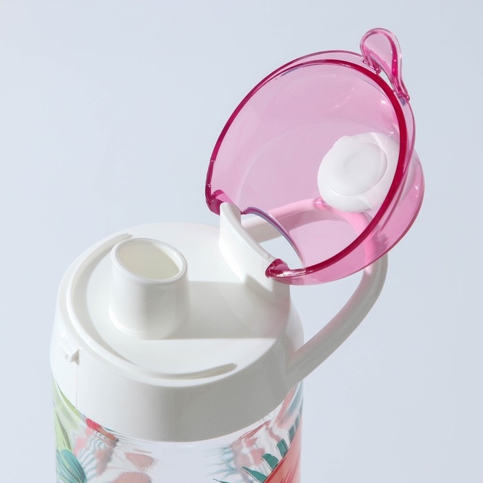 Бутылка для воды пластиковая &laquo;Фламинго&raquo;, 750 мл, цвет розовый