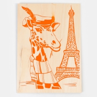 Основы для выжигания &laquo;Жираф в Париже&raquo; 30х21 см