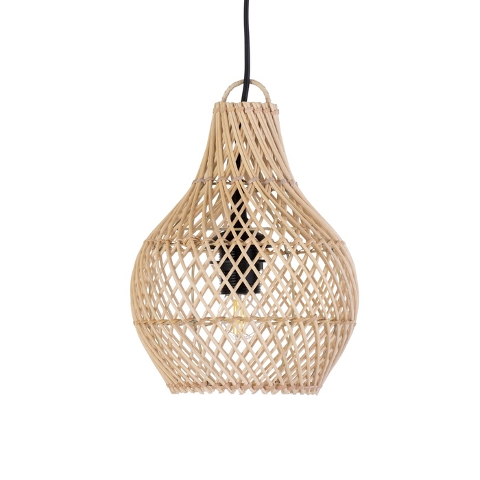 Светильник потолочный из ротанга "Йоги" 1х120Вт, Е27, 20х20х25 см