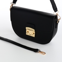 Сумка женская на клапане, TEXTURA, маленький размер, цвет чёрный Сумка женская на клапане, TEXTURA, маленький размер, цвет чёрный