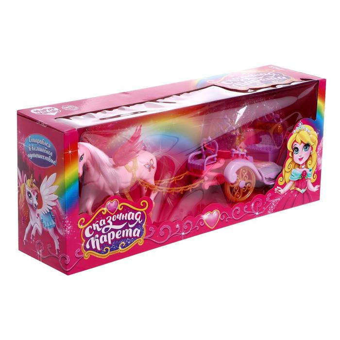 Карета для кукол &laquo;В сказочном мире&raquo; с лошадью, МИКС