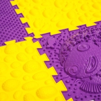 Модульный массажный коврик ОРТО ПАЗЛ &laquo;Ассорти&raquo;, 12 модулей, цвет МИКС