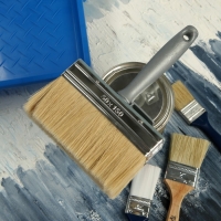 Кисть-макловица ТУНДРА, натуральная щетина, пластиковая рукоятка, 50&times;150 мм