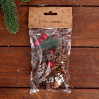 Набор новогоднего декора «Шишки и ягодки» Набор новогоднего декора «Шишки и ягодки»