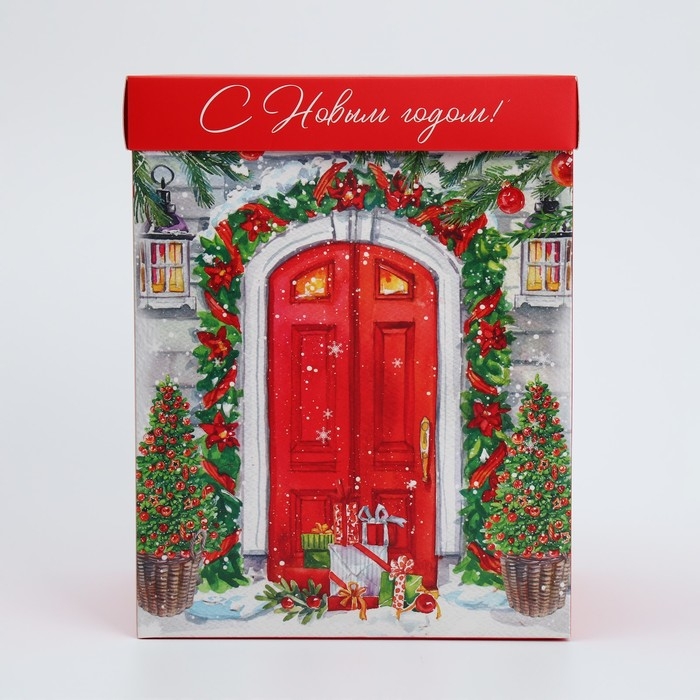 Подарочная коробка новогодняя складная с 3D эффектом &laquo;Чудо обязательно случится&raquo;, 18 х 14 х 23 см, Новый год