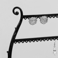 Подставка для украшений &laquo;Арфа&raquo;, 23 места, 10&times;20&times;27 см, цвет чёрный