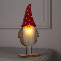 Светодиодная фигура «Дед Мороз» 9 × 25 × 6 см, дерево, батарейки CR2032 (в комплекте), свечение тёплое белое Светодиодная фигура «Дед Мороз» 9 × 25 × 6 см, дерево, батарейки CR2032 (в комплекте), свечение тёплое белое