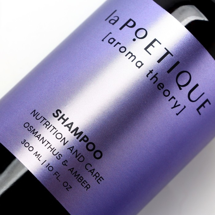 Шампунь для волос, питание и уход, 300 мл, аромат османтуса и амбры, LA POETIQUE