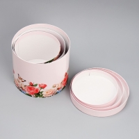 Набор шляпных коробок 3 в 1, упаковка подарочная, &laquo;Самой прекрасной&raquo;, 16 х 16 х 14‒20 х 20 х 17 см