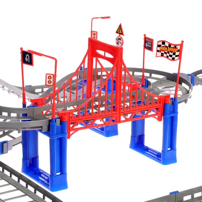 Детский автотрек &laquo;Крутой вираж&raquo;, работает от батареек