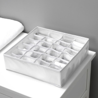 Органайзер для хранения белья LaDо́m, 24 ячейки, 32&times;32&times;10 см, цвет белый