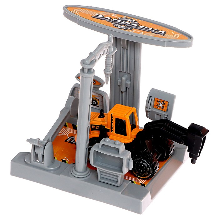 Парковка «Стройплощадка», с 3 металлическими машинами Парковка «Стройплощадка», с 3 металлическими машинами