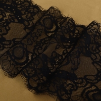 Кружево реснички, 210 мм × 3 ± 0,5 м, цвет чёрный Кружево реснички, 210 мм × 3 ± 0,5 м, цвет чёрный