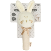 Игрушка - пищалка &laquo;Новогодний зайка&raquo;, цвет бежевый