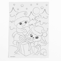 Аппликация стразами на новый год для детей &laquo;Снеговик&raquo;, А6, новогодний набор для творчества