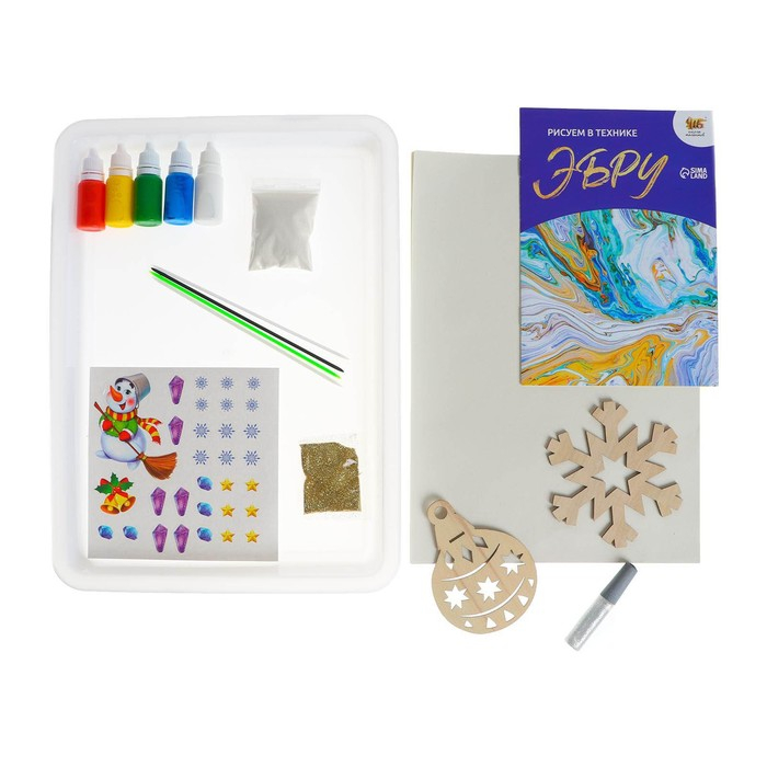 Набор для рисования на воде в технике эбру &laquo;Новогодний&raquo;