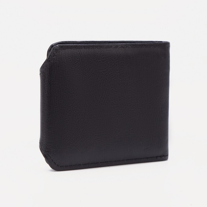 Портмоне мужское на кнопке, цвет чёрный Портмоне мужское на кнопке, цвет чёрный