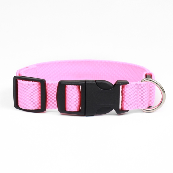 Ошейник с подсветкой Двойная полоса размер М, ОШ 40-48 х 2,5 см 3 режима свечения розовый Ошейник с подсветкой Двойная полоса размер М, ОШ 40-48 х 2,5 см 3 режима свечения розовый