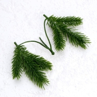 Декор &laquo;Веточка ели&raquo;, набор 10 шт., размер 1 шт. &mdash; 13 &times; 9 &times; 3 см