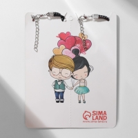 Браслеты &laquo;Неразлучники&raquo; совы на веточке, цвет чёрно-коричневый, L=19 см