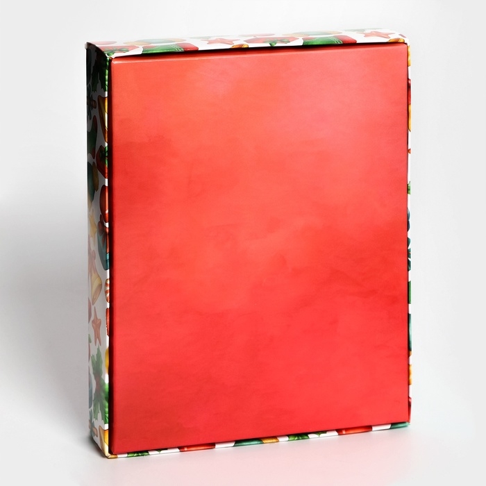 Новый год. Коробка под 12 конфет Новый год. Коробка под 12 конфет "Счастливого Нового года", 19 х 15 х 3,6 см, кондитерская упаковка