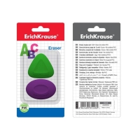 Набор ластиков 2 штуки Erich Krause, ABC, средней жесткости, гипоаллергенные, в блистере Набор ластиков 2 штуки Erich Krause, ABC, средней жесткости, гипоаллергенные, в блистере