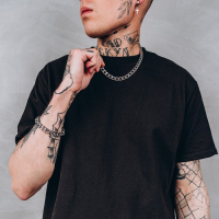 Браслет мужской &laquo;Цепь&raquo; классика, цвет серебро, 22 см