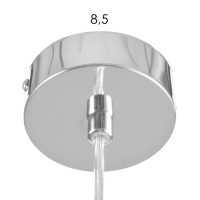 Светильник подвесной "Лофт" 1х25Вт Е27 белый/Хром 12х116х11