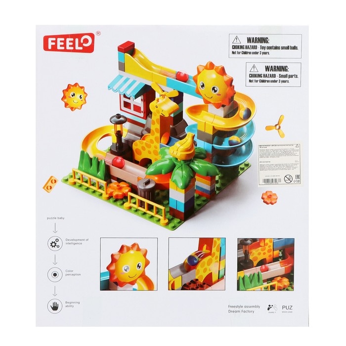 Конструктор Шарики &laquo;Зоо-горка&raquo;, 100 деталей