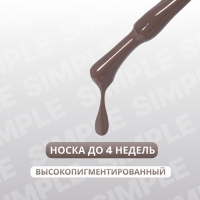 Гель лак для ногтей &laquo;SIMPLE&raquo;, 3-х фазный, 10 мл, LED/UV, цвет коричневый (113)