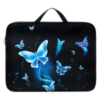 Папка для чертежей и рисунков А3, 470 х 350 х 20 мм, с ручками, текстильная, Calligrata "Бабочки"