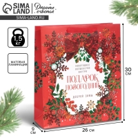 Пакет подарочный новогодний ламинированный &laquo;Добрая зима&raquo;, M 26 х 30 х 9 см, Новый год