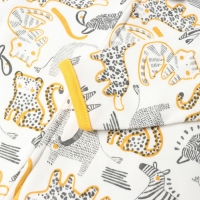 Комбинезон детский (3 шт.), цвет оранжевый/леопард/белый, рост 74 см