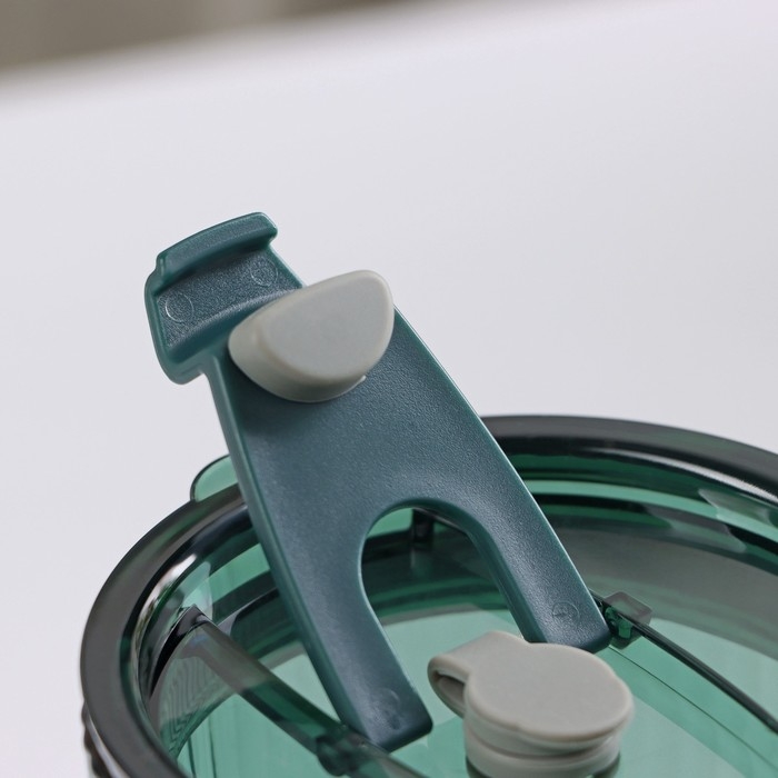 Стакан стеклянный с крышкой и трубочкой &laquo;Вино Верде&raquo;, 350 мл, цвет зелёный