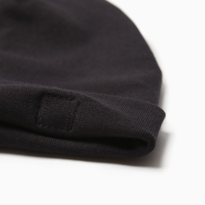 Шапка для мальчика, цвет черный, размер 50-54 Шапка для мальчика, цвет черный, размер 50-54