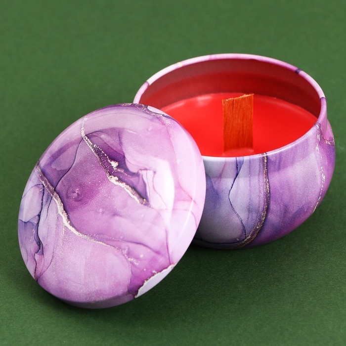 Ароматическая свеча из соевого воска &laquo;Дом волшебства&raquo;, аромат роза, 6 х 6 х 4 см.