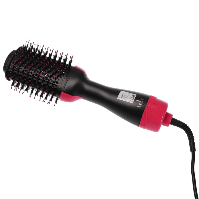 Фен-щётка Luazon LFS-04, 1000 Вт, 3 скорости, 3 режима, чёрно-розовая Фен-щётка Luazon LFS-04, 1000 Вт, 3 скорости, 3 режима, чёрно-розовая