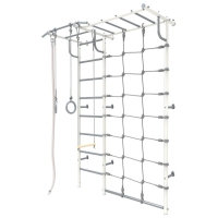 Детский спортивный комплекс 6.01.с &laquo;Роки с рукоходом-сеткой&raquo;, цвет бело-серый