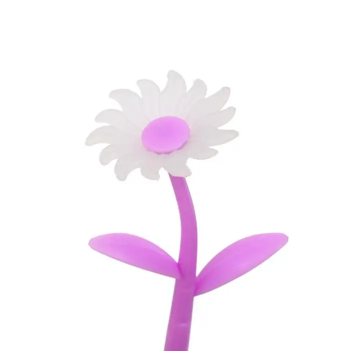 Ручка гелевая-прикол "Сиреневые Ромашки", меняет при ультрафиолете