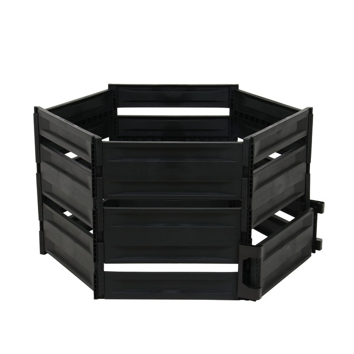 Компостер пластиковый, 600 л, 125 &times; 105 &times; 70 см, чёрный