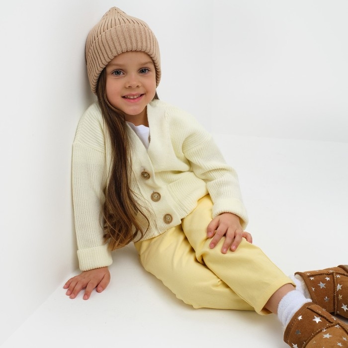 Кардиган детский KAFTAN, р. 34 (122-128 см), молочный Кардиган детский KAFTAN, р. 34 (122-128 см), молочный